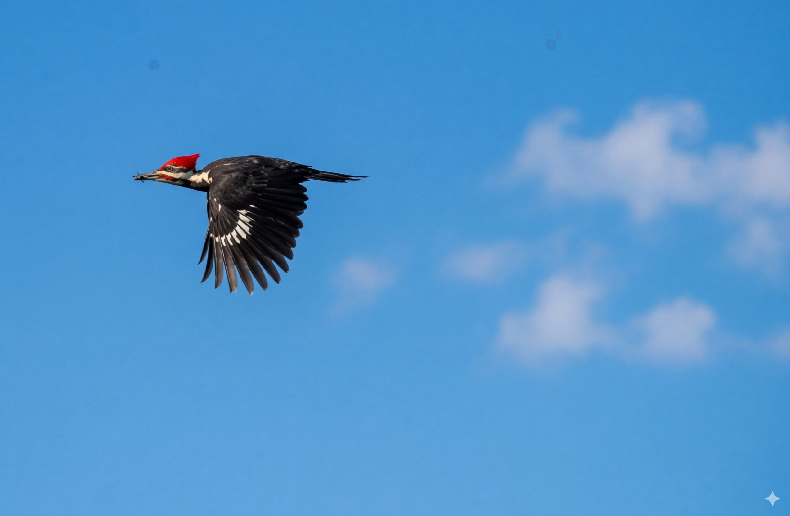 Carpintero Real en vuelo
